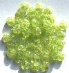 50 8mm Olive Crackle Glass Heart Beads 